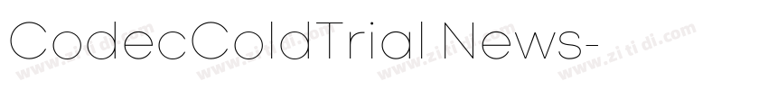 CodecColdTrial News字体转换
